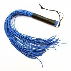 Latex whip with 48 stripes - blue - os-0161-2b