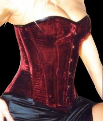 Nobles Bordeaux Velvet Corset - ET-EC007-SA/BO