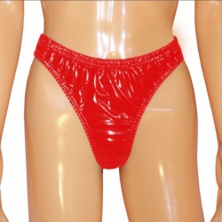 Red PVC Thong - le-1265red