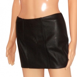 Black Leather Skirt 5587 - le-5587-blk