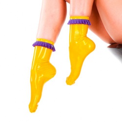 Latex Frilly Socks by Latexa - la-3100