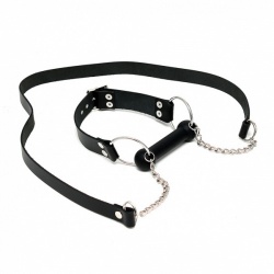 Leather Horse Bit Gag with Reins - ri-7805