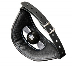 Leather mouth mask with gag - os-20200171001