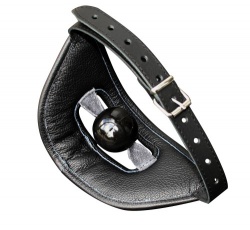 Leder mond masker met gag - mi-49