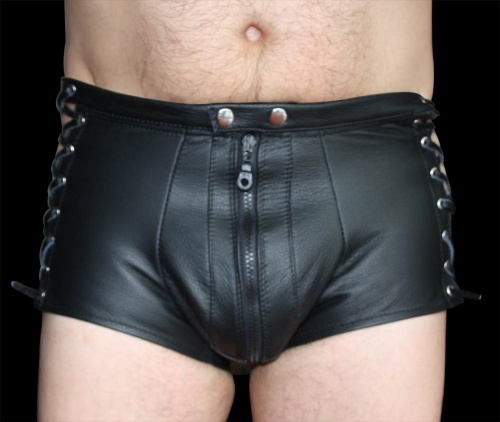 Male Leather Hotpants by Saxos - mi-39