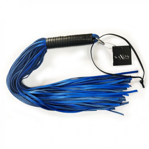 Soft blue nappa leather whip - os-0148-b