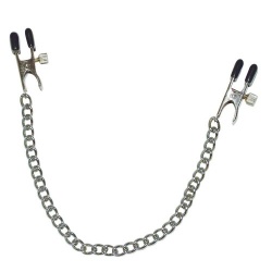 Nipple Clips with Breast Chain by Fetish Collection - or-0527769